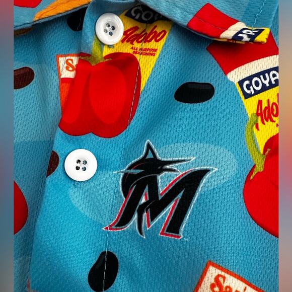 Miami Marlins Goya edition button down light weight 305 Miami livin Sz M - Picture 5 of 6